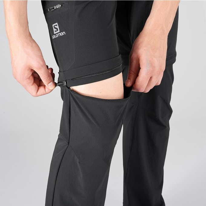 Black Salomon WAYFARER STRAIGHT ZIP M Men's Pants | AE-290OYMP