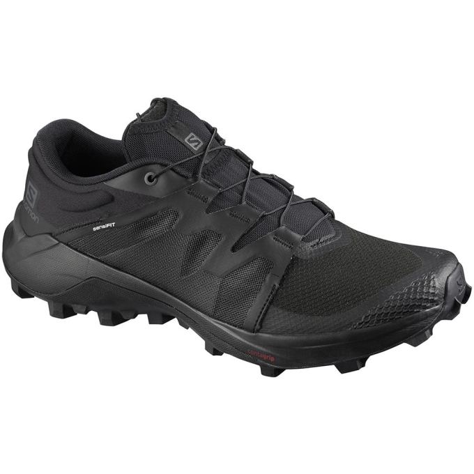 Black Salomon WILDCROSS Men's Trail Running Shoes | AE-985IXCG