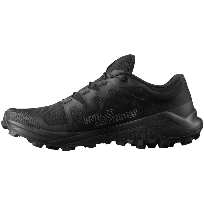 Black Salomon WILDCROSS Men's Trail Running Shoes | AE-985IXCG