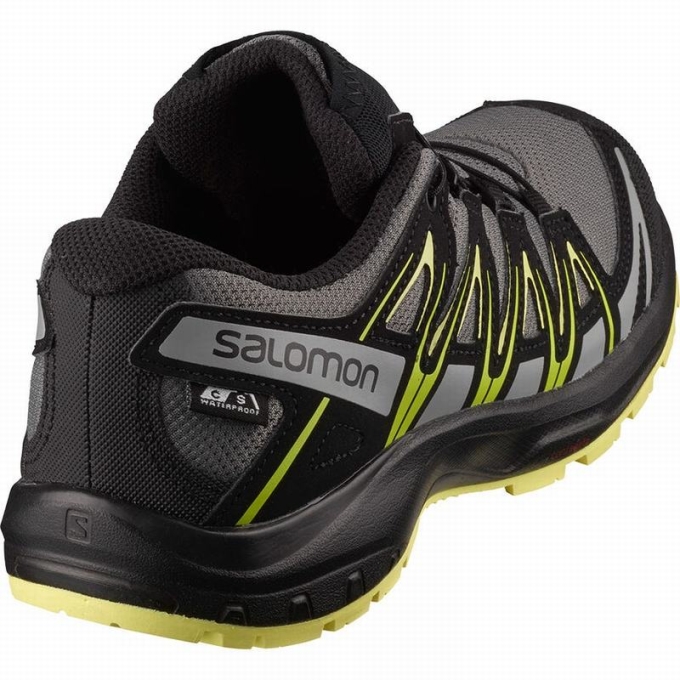 Black Salomon XA PRO 3D CLIMASALOMON WATERPROOF Kids' Trail Running Shoes | AE-501OHEQ