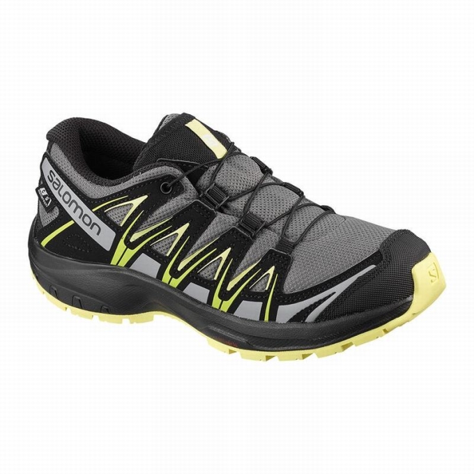 Black Salomon XA PRO 3D CLIMASALOMON WATERPROOF Kids\' Trail Running Shoes | AE-501OHEQ