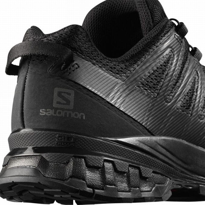 Black Salomon XA PRO 3D V8 WIDE Men's Hiking Shoes | AE-872TVBZ