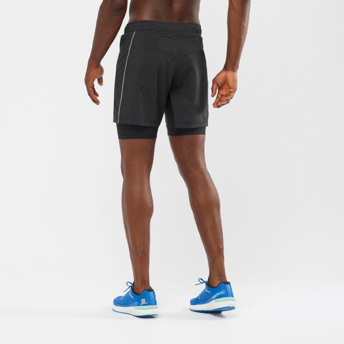 Black Salomon XA TWINSKIN Men's Shorts | AE-315GCUB