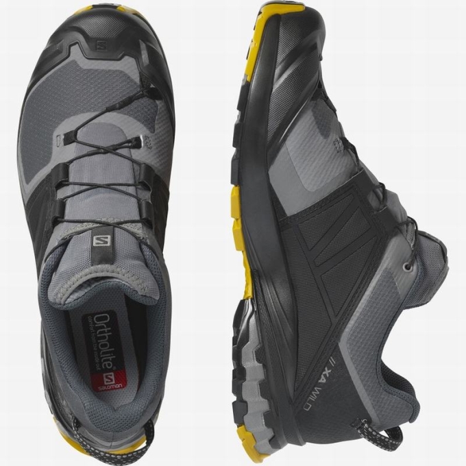 Black Salomon XA WILD GORE-TEX Men's Trail Running Shoes | AE-321FOXQ