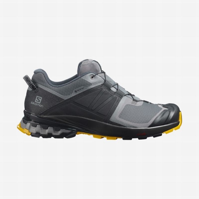 Black Salomon XA WILD GORE-TEX Men\'s Trail Running Shoes | AE-321FOXQ