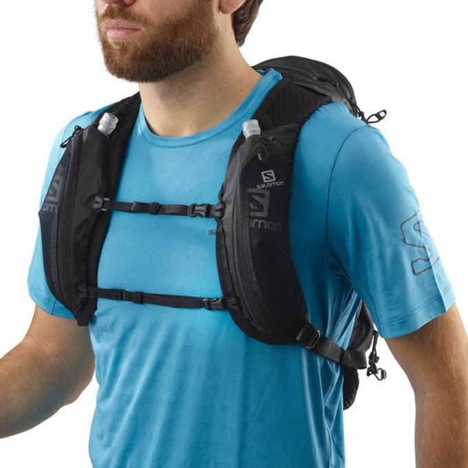 Black Salomon XT 10 Men's Packs | AE-230EAHP