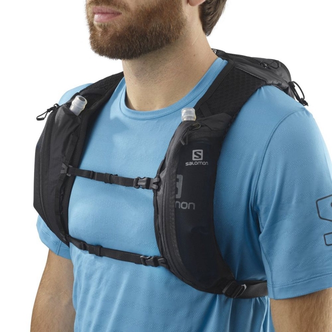 Black Salomon XT 6 Men's Packs | AE-592RNBV