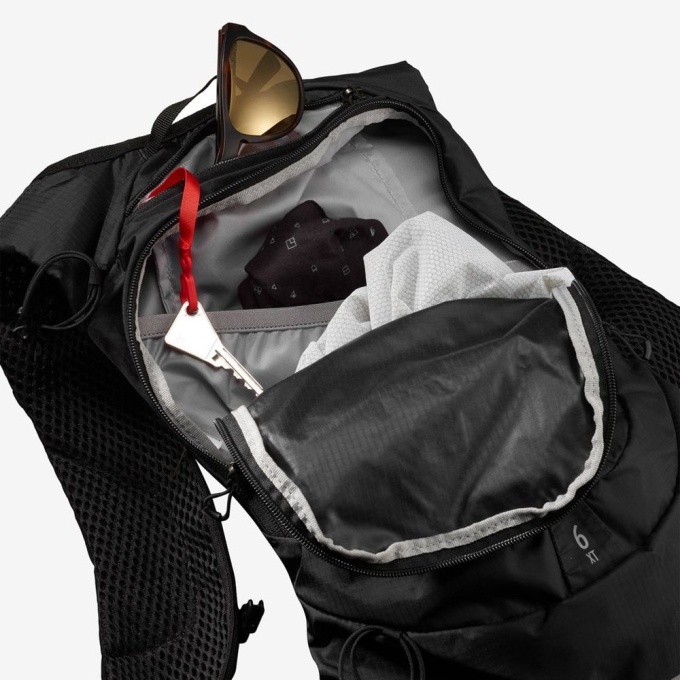 Black Salomon XT 6 Men's Packs | AE-592RNBV