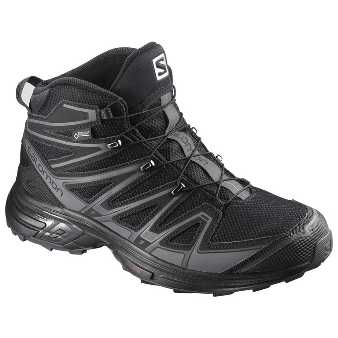 Black Salomon X-CHASE MID GTX W Women\'s Hiking Shoes | AE-380TGUM