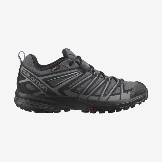 Black Salomon X CREST GORE-TEX Men\'s Hiking Shoes | AE-523ZKAR