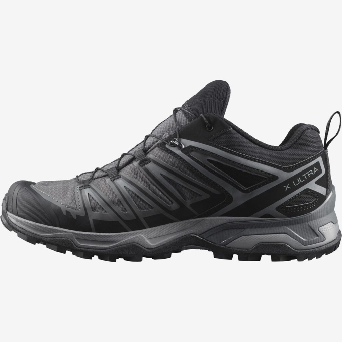 Black Salomon X ULTRA 3 GORE-TEX Men's Hiking Shoes | AE-167BULF