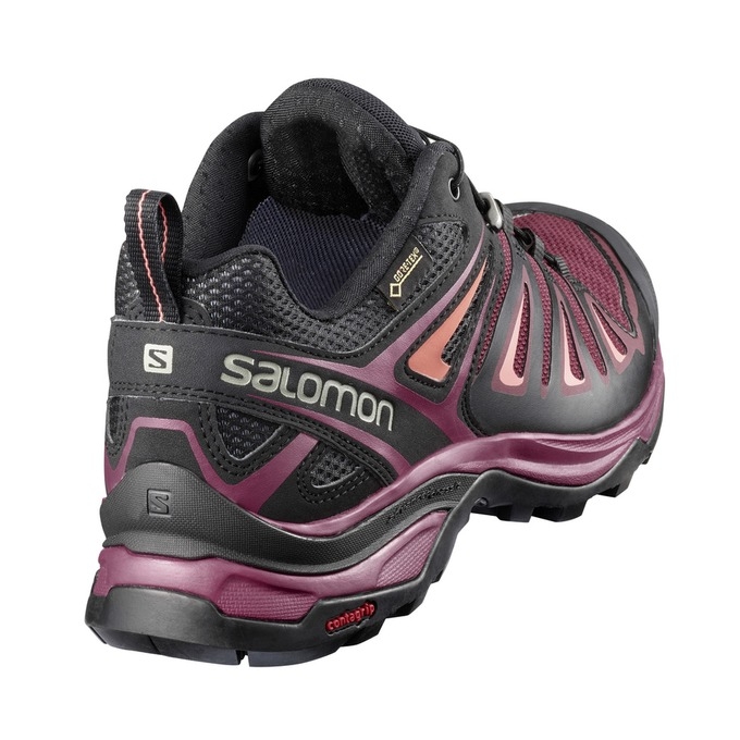 Black Salomon X ULTRA 3 GTX W Women's Hiking Shoes | AE-806JBYQ