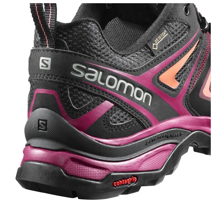 Black Salomon X ULTRA 3 GTX W Women's Hiking Shoes | AE-806JBYQ