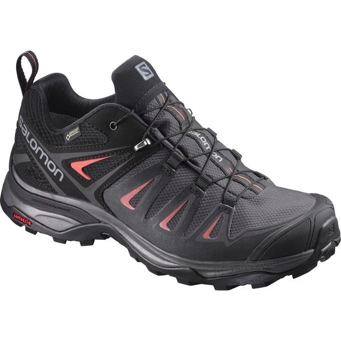 Black Salomon X ULTRA 3 GTX W Women\'s Hiking Shoes | AE-806JBYQ