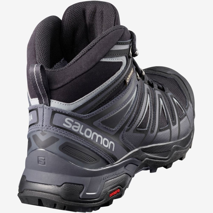 Black Salomon X ULTRA 3 MID GORE-TEX Men's Hiking Boots | AE-362ONXS