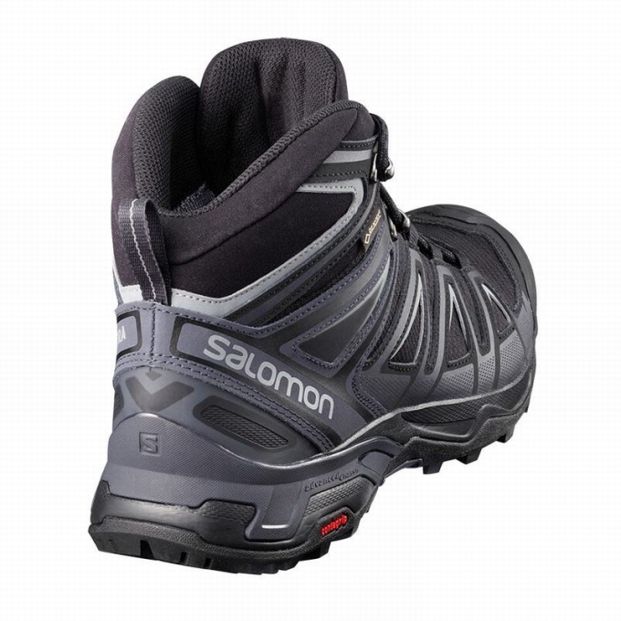 Black Salomon X ULTRA 3 MID GORE-TEX Men's Hiking Boots | AE-487LQPG