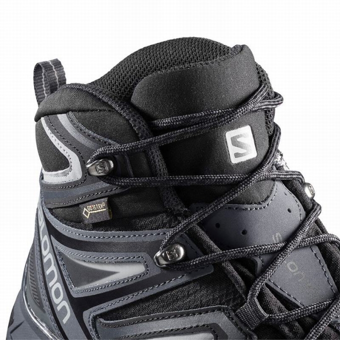 Black Salomon X ULTRA 3 MID GORE-TEX Men's Hiking Boots | AE-487LQPG