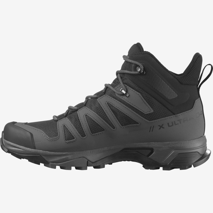 Black Salomon X ULTRA 4 MID GORE-TEX Men's Hiking Boots | AE-513VLFT