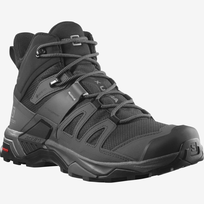 Black Salomon X ULTRA 4 MID GORE-TEX Men's Hiking Boots | AE-513VLFT