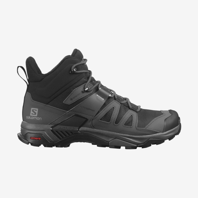 Black Salomon X ULTRA 4 MID GORE-TEX Men\'s Hiking Boots | AE-513VLFT