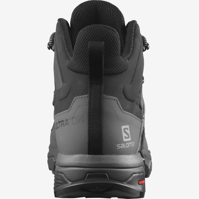 Black Salomon X ULTRA 4 MID WIDE GORE-TEX Men's Hiking Boots | AE-481ENAU