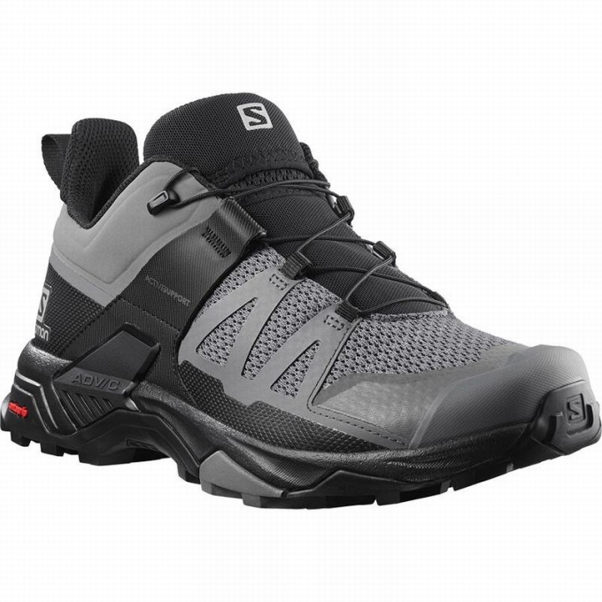 Black Salomon X ULTRA 4 Men's Hiking Shoes | AE-193CWFL