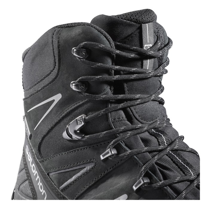 Black Salomon X ULTRA TREK GTX Men's Hiking Shoes | AE-452HVUJ