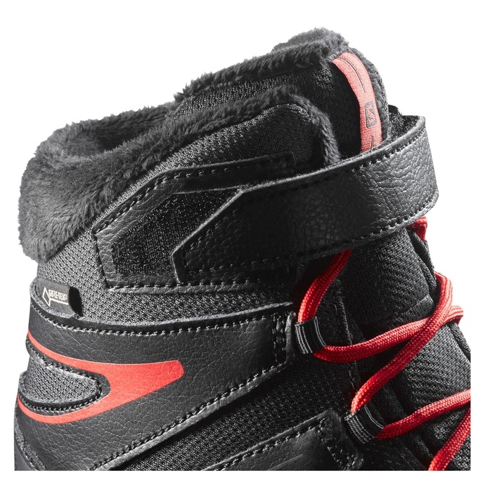 Black / Silver Salomon X-ULTRA GTX J Kids' Winter Boots | AE-652JDOM