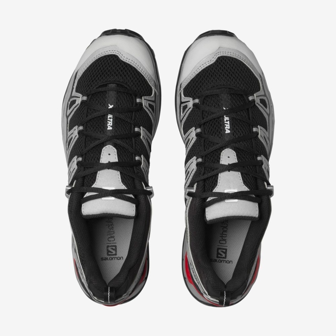 Black / Silver Salomon X-ULTRA Men's Sneakers | AE-539KTAG