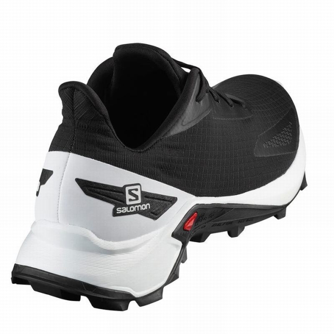 Black / White Salomon ALPHACROSS BLAST Men's Trail Running Shoes | AE-973SDTF