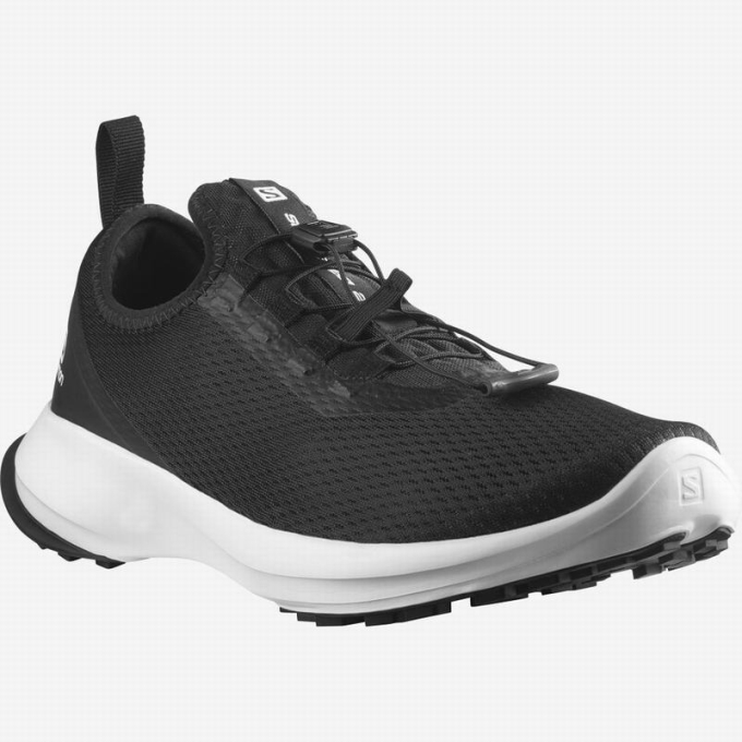 Black / White Salomon SENSE FEEL 2 Men's Trail Running Shoes | AE-016QZTC