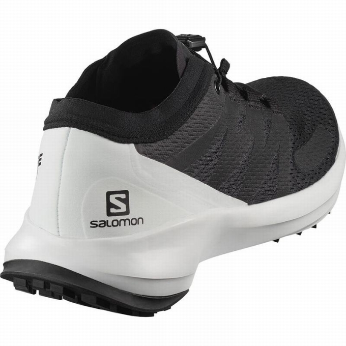 Black / White Salomon SENSE FLOW W Women's Trail Running Shoes | AE-794ZBWS