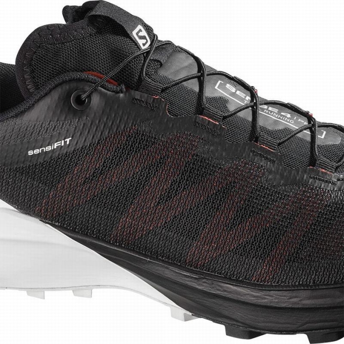 Black / White Salomon SENSE PRO 4 Men's Trail Running Shoes | AE-320DJGY