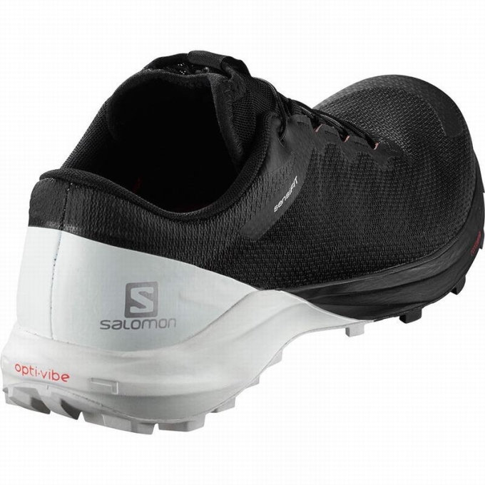 Black / White Salomon SENSE PRO 4 Men's Trail Running Shoes | AE-320DJGY