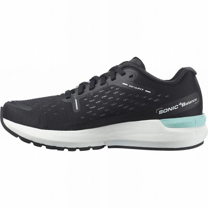 Black / White Salomon SONIC 4 BALANCE Women's Road Running Shoes | AE-761OWKX