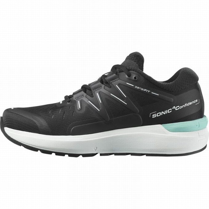 Black / White Salomon SONIC 4 CONFIDENCE Women's Road Running Shoes | AE-329SGWK