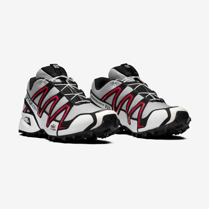 Black / White Salomon SPEEDCROSS 3 Men's Sneakers | AE-172PWTX