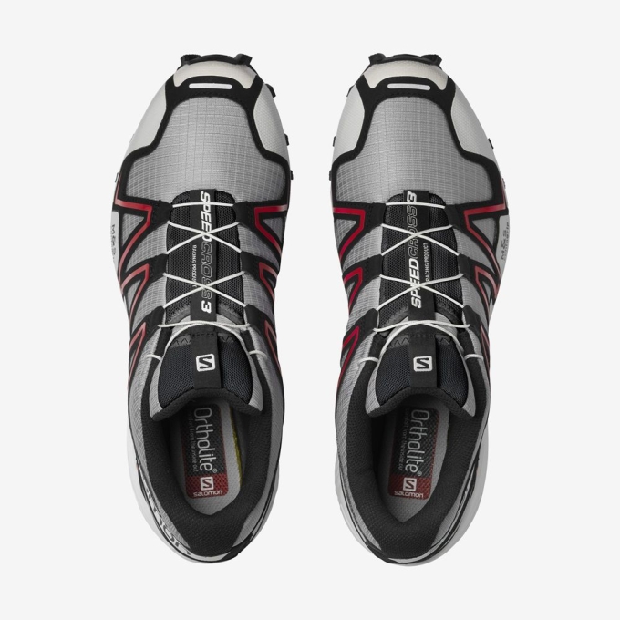 Black / White Salomon SPEEDCROSS 3 Men's Sneakers | AE-172PWTX