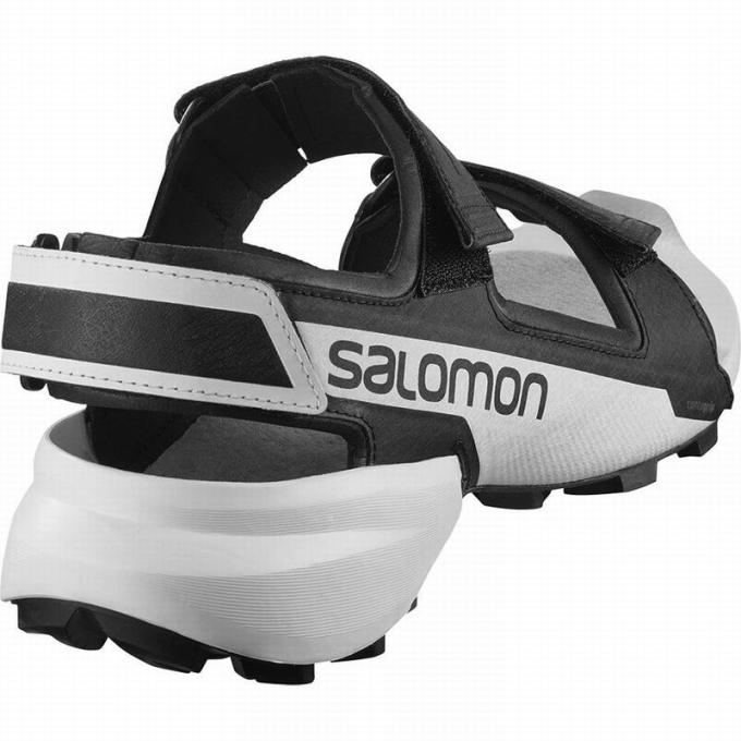 Black / White Salomon SPEEDCROSS Men's Sandals | AE-072WSGI