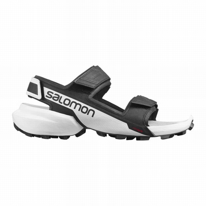 Black / White Salomon SPEEDCROSS Men\'s Sandals | AE-072WSGI