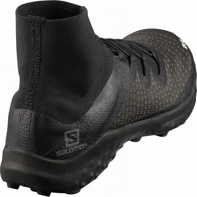 Black / White Salomon S/LAB CROSS Men's Trail Running Shoes | AE-945KVAN