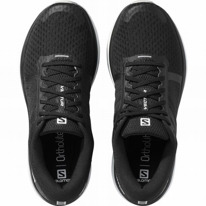 Black / White Salomon VECTUR Men's Running Shoes | AE-830XRQE