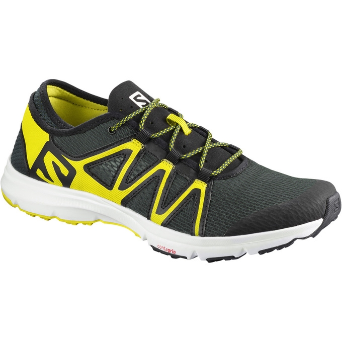 Black / Yellow Salomon CROSSAMPHIBIAN SWIFT Men\'s Water Shoes | AE-603XCIE