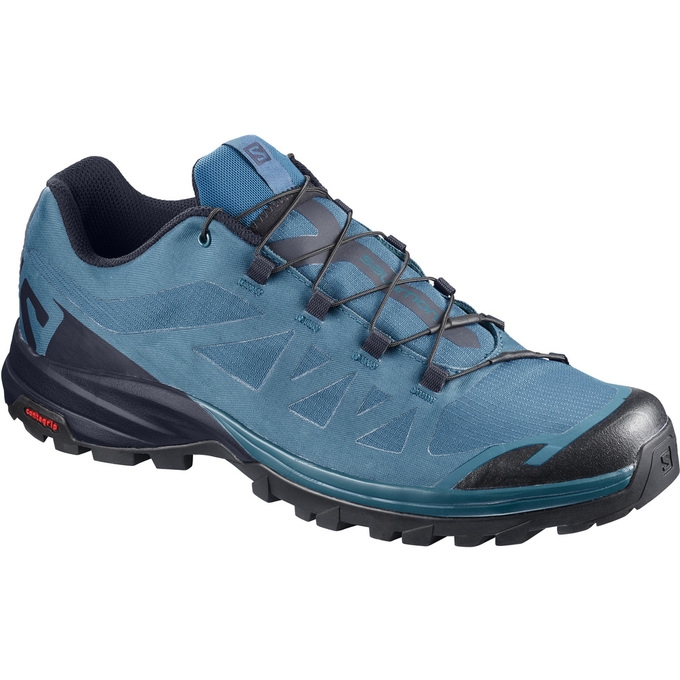 Blue / Black Salomon OUTPATH Men\'s Hiking Shoes | AE-251YQHR