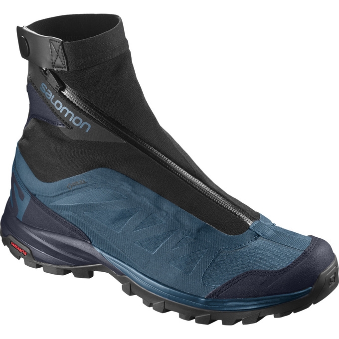 Blue / Black Salomon OUTPATH PRO GTX Men\'s Hiking Shoes | AE-972DLFQ