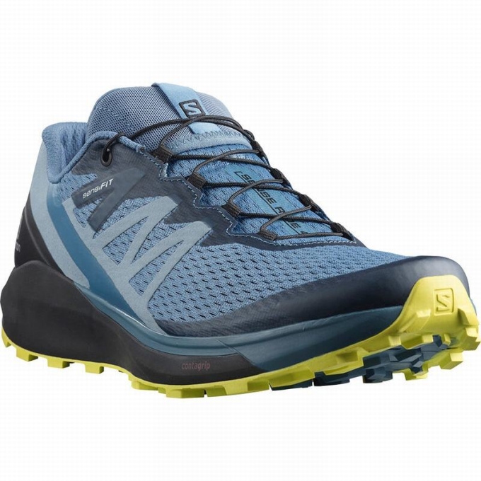 Blue / Black Salomon SENSE RIDE 4 Men's Trail Running Shoes | AE-274LCOH