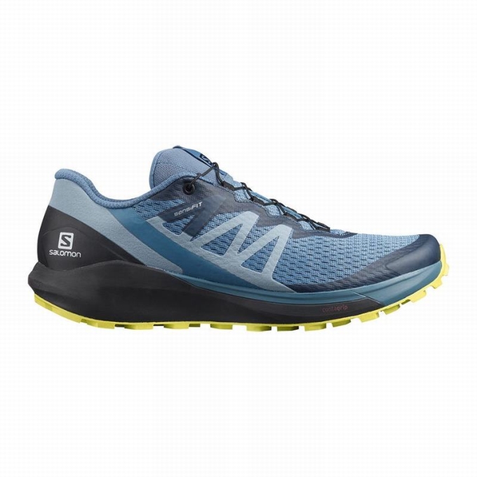 Blue / Black Salomon SENSE RIDE 4 Men\'s Trail Running Shoes | AE-274LCOH