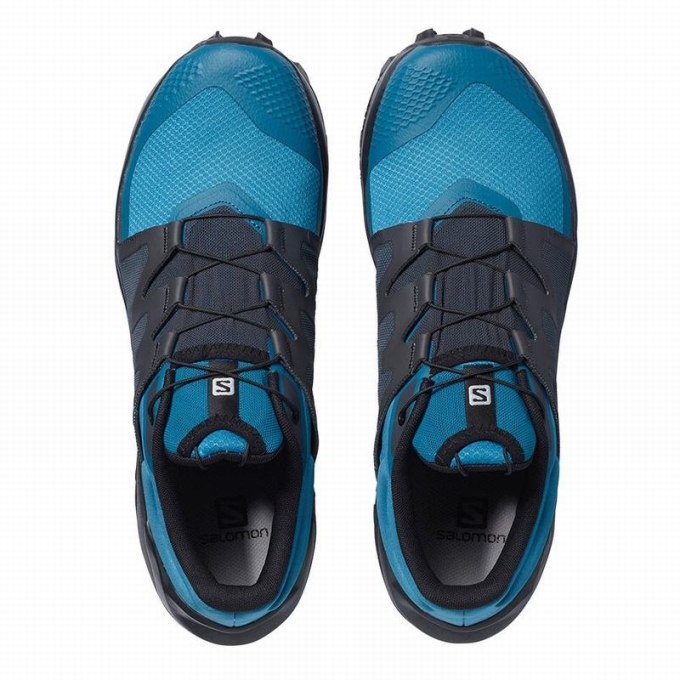 Blue / Black Salomon WILDCROSS Men's Trail Running Shoes | AE-728YTSG