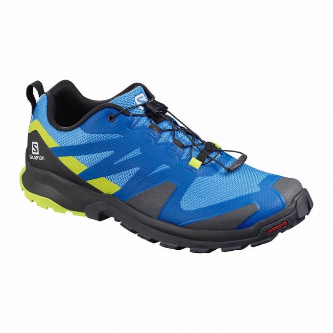 Blue / Black Salomon XA ROGG Men\'s Trail Running Shoes | AE-514UVSQ