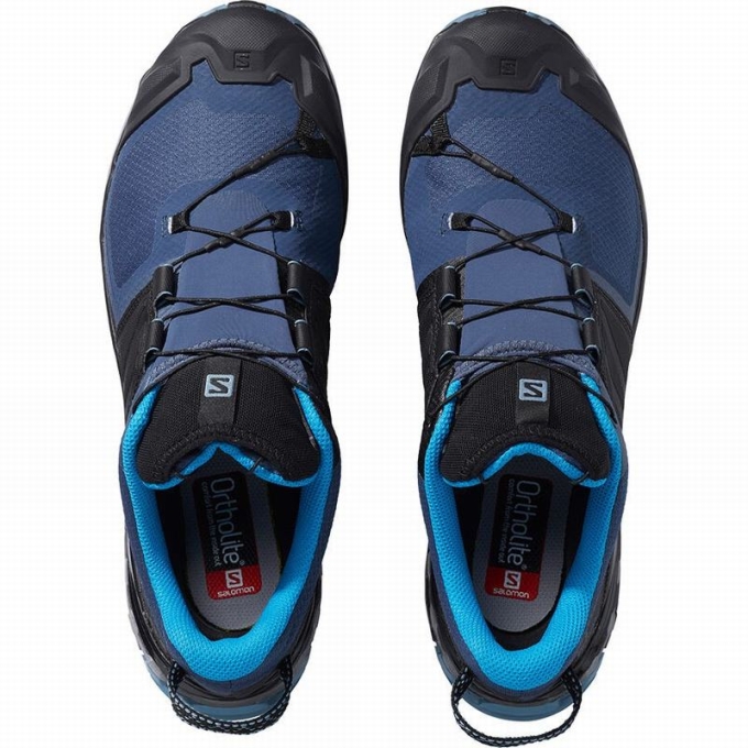 Blue / Black Salomon XA WILD GORE-TEX Men's Trail Running Shoes | AE-740SWHY